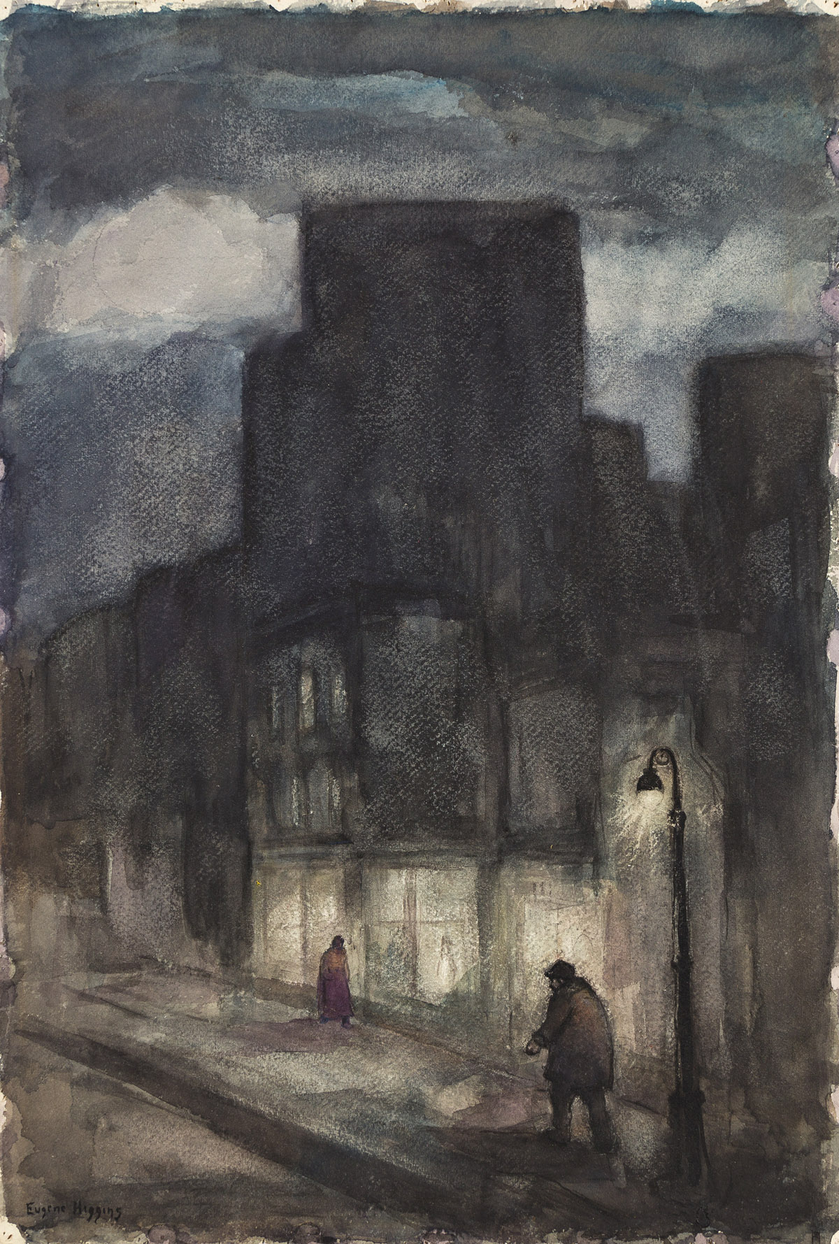 EUGENE HIGGINS (1874-1958) 24th Street, New York Night.